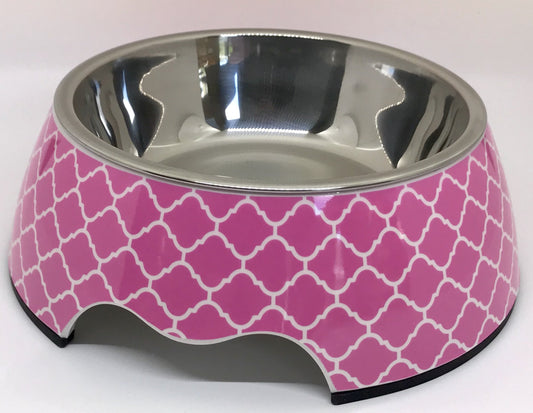 Cutesy Pink Medium Size Dog Bowl